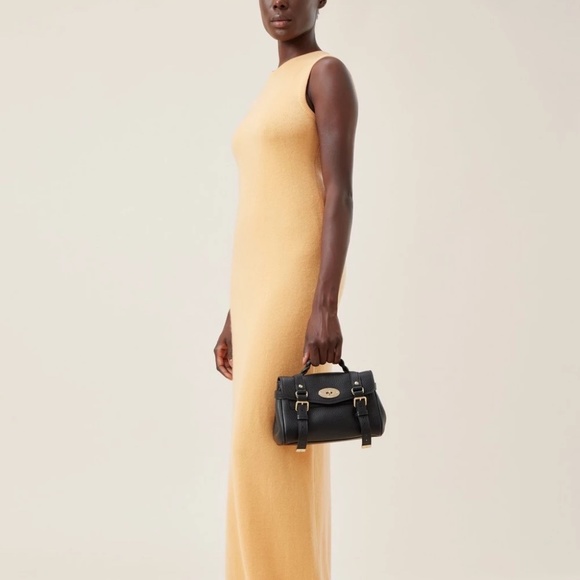 Mulberry 'Mini Alexa' in Black Heavy Grain Leather Bag - MSRP $1345 - BNWT - Picture 6 of 6